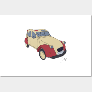 Citron 2CV digital painting Posters and Art